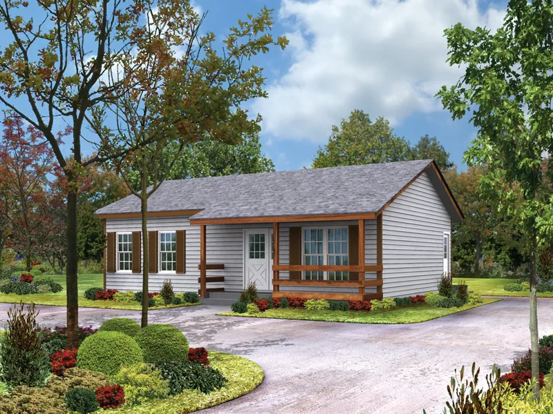 Cabin & Cottage House Plan Front Photo 01 - Provider II Country Ranch Home 001D-0040 - Shop House Plans and More