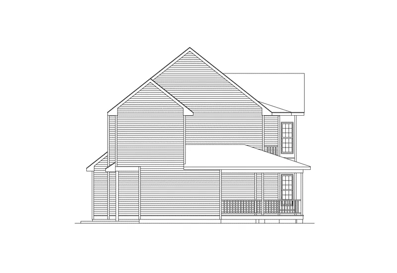 Country House Plan Left Elevation - Charleston Country Farmhouse 001D-0064 - Search House Plans and More