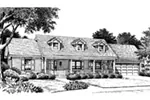 Cape Cod & New England House Plan Front Image of House - Ryland Ranch Home 005D-0001 - Shop House Plans and More