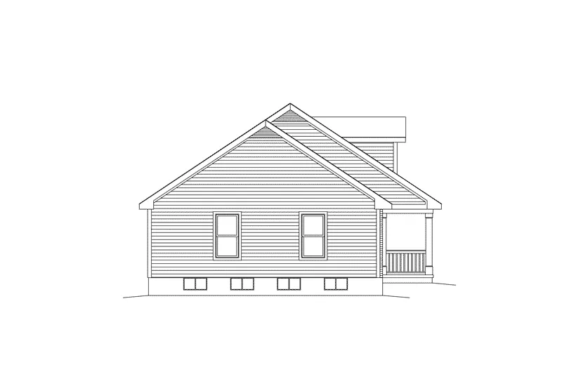 Cape Cod & New England House Plan Left Elevation - Ryland Ranch Home 005D-0001 - Shop House Plans and More
