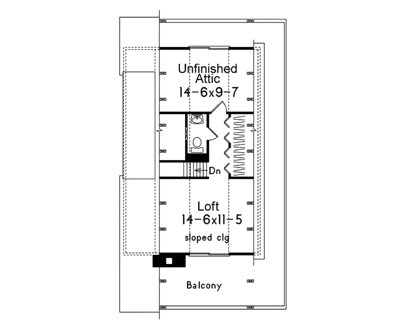 Vacation Home Plan Second Floor 008D-0139