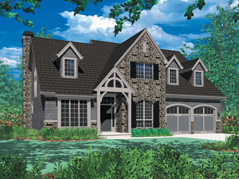 Shingle House Plan Front Image - Harrisburg Lake Craftsman Home 011D-0043 - Search House Plans and More