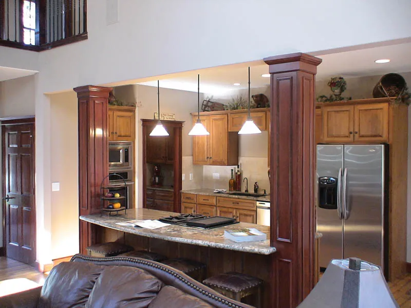 Shingle House Plan Kitchen Photo 02 - Harrisburg Lake Craftsman Home 011D-0043 - Search House Plans and More
