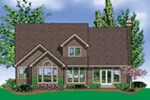Shingle House Plan Color Image of House - Harrisburg Lake Craftsman Home 011D-0043 - Search House Plans and More