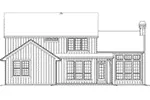 Craftsman House Plan Rear Elevation - Fawn Canyon Tudor Style Home 011D-0046 - Search House Plans and More
