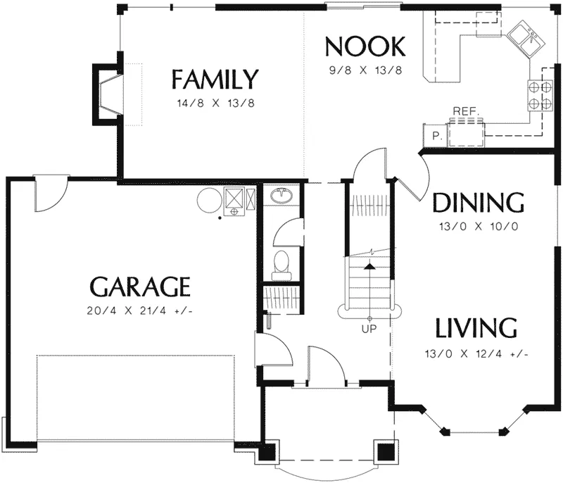 Country House Plan First Floor - Kindle Hill Two-Story Home 011D-0102 - Search House Plans and More