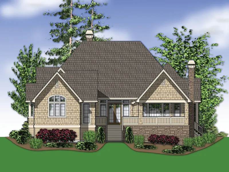 Country French House Plan Rear Photo 03 - Sherman Hollow European Home 011D-0229 - Shop House Plans and More