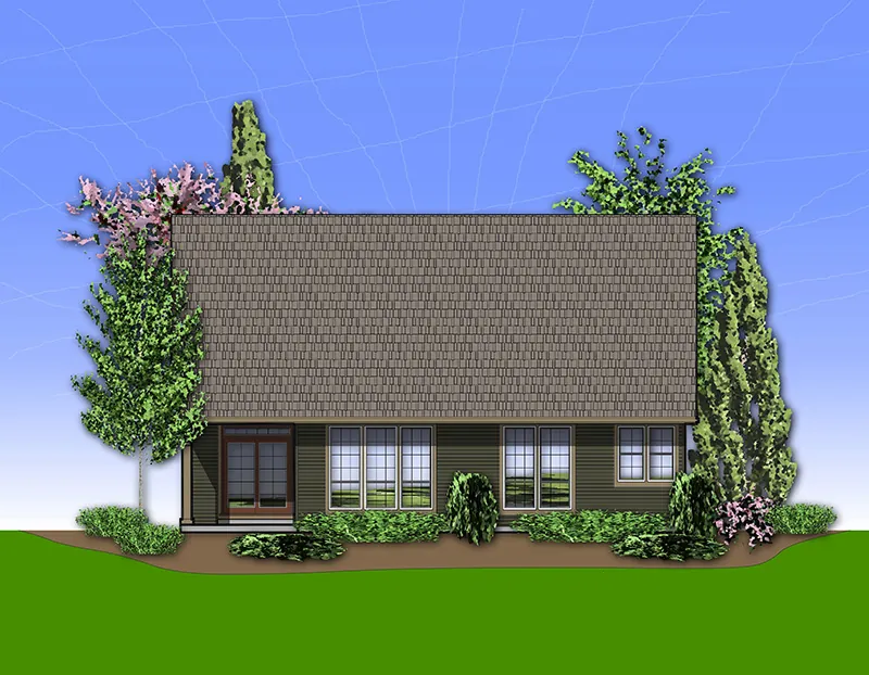 Craftsman House Plan Rear Photo 01 - Sayer Cove Country Home 011D-0233 - Shop House Plans and More