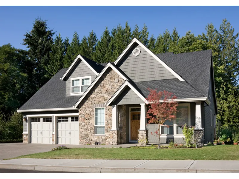 Cabin & Cottage House Plan Front Photo 07 - Timber Way Craftsman Home 011D-0243 - Shop House Plans and More