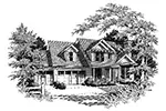 Shingle House Plan Front Image of House - Ridgefield Lake Country Home 011D-0258 - Shop House Plans and More