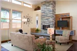 Beach & Coastal House Plan Living Room Photo 03 - Juno Modern Home 011D-0266 - Search House Plans and More