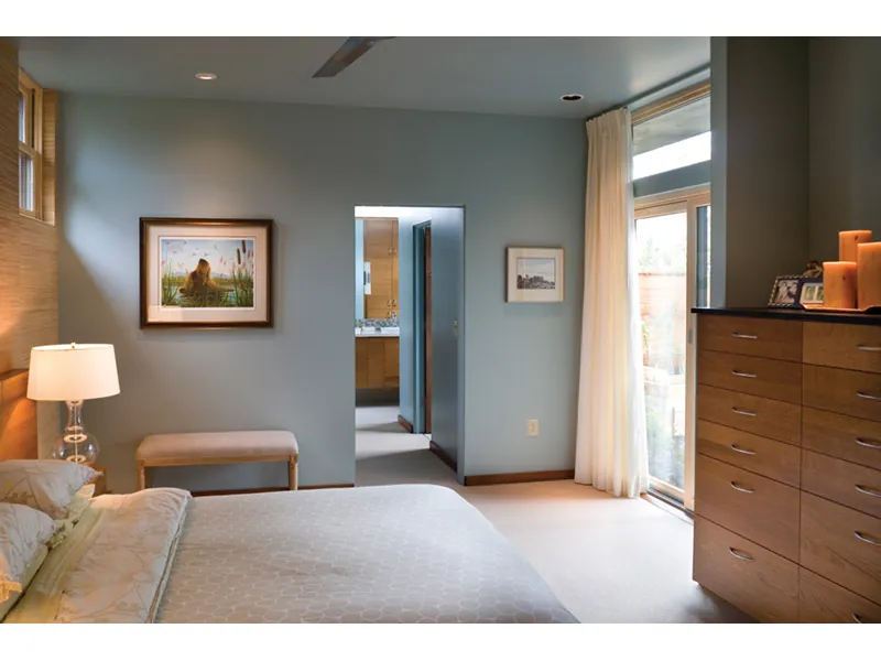 Beach & Coastal House Plan Master Bedroom Photo 03 - Juno Modern Home 011D-0266 - Search House Plans and More