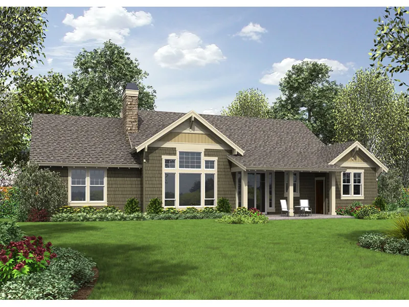 Country House Plan Rear Photo 01 - Chelsea Falls Craftsman Home 011D-0280 - Search House Plans and More