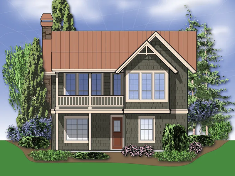 Rear Photo 01 - River Grove Harbor Cottage Home 011D-0285 - Shop House Plans and More