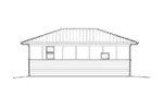 Prairie House Plan Left Elevation - Radko Prairie Style Home 011D-0305 - Shop House Plans and More