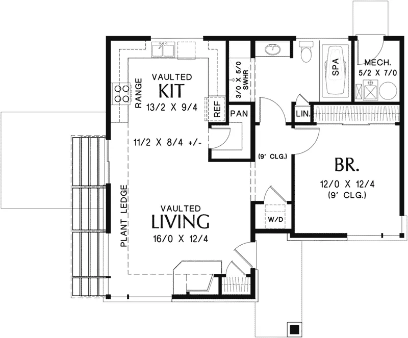 Modern Home Plan First Floor 011D-0306