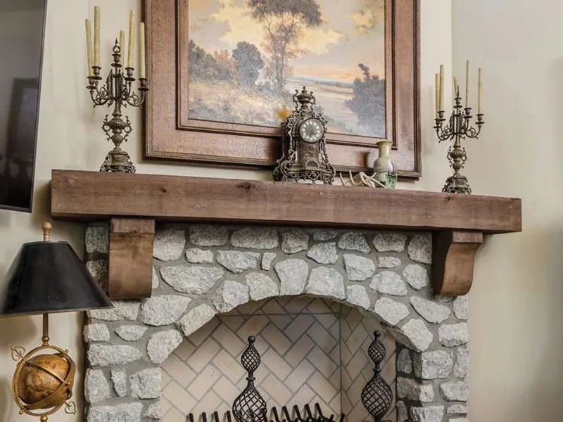 Rustic House Plan Fireplace Photo 02 - Robbin English Cottage Home 011D-0313 - Shop House Plans and More