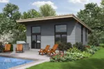 Contemporary House Plan Rear Photo 01 - Tate Modern Home 011D-0314 - Shop House Plans and More