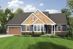 Craftsman House Plan Front of Home - Elm Creek Craftsman Home 011D-0328 - Search House Plans and More