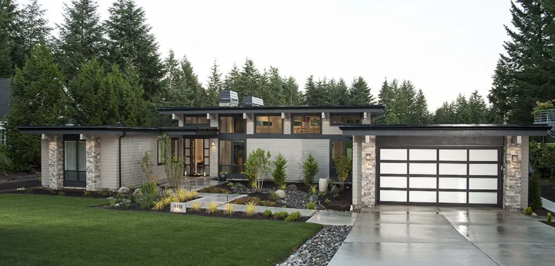 Southwestern House Plan Front of Home - Harris Modern Prairie Home 011D-0335 - Search House Plans and More