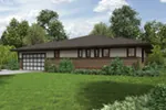 Prairie House Plan Side View Photo 01 - Flora Canyon Ranch Home 011D-0344 - Search House Plans and More