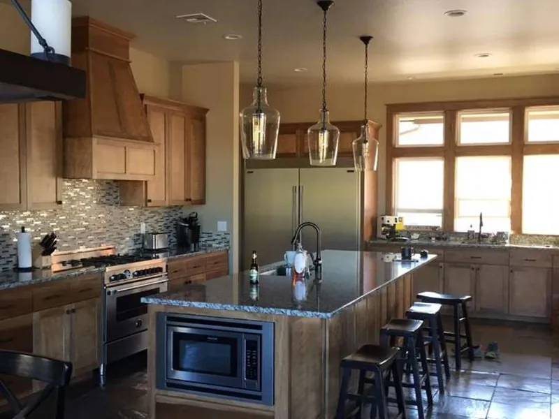 Shingle House Plan Kitchen Photo 07 - Leigh Lane Rustic Country Ranch House - Shop House Plans and More