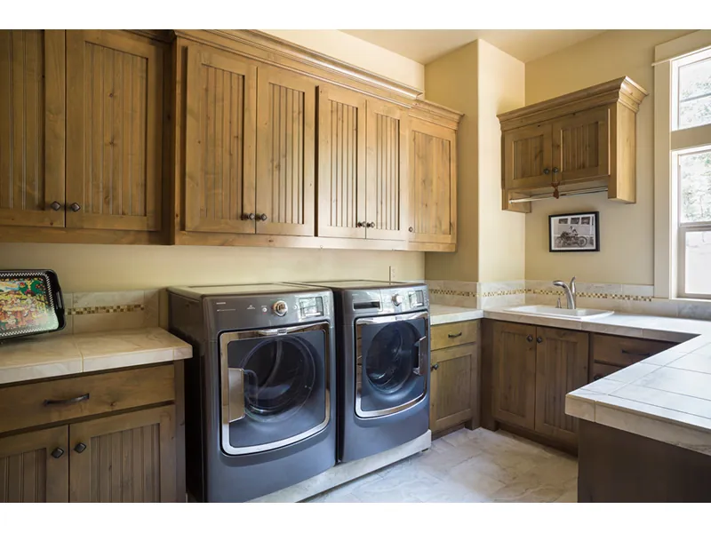 Shingle House Plan Laundry Room Photo 01 - Leigh Lane Rustic Country Ranch House - Shop House Plans and More