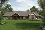 Shingle House Plan Color Image of House - Leigh Lane Rustic Country Ranch House - Shop House Plans and More