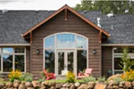 Shingle House Plan Rear Photo 03 - Leigh Lane Rustic Country Ranch House - Shop House Plans and More