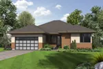 Modern House Plan Front of Home - Lefton Prairie Ranch Home 011D-0348 - Shop House Plans and More