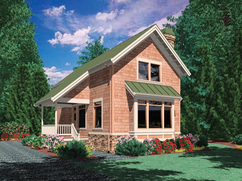 Rustic House Plan Front Image - Weslan Narrow Lot Home 011D-0358 - Shop House Plans and More