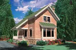 Rustic House Plan Front of Home - Weslan Narrow Lot Home 011D-0358 - Shop House Plans and More