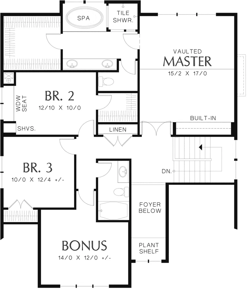 Country Home Plan Second Floor 011D-0395