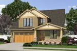 Bungalow House Plan Front of Home - Proctor Hill Craftsman Home 011D-0395 - Shop House Plans and More
