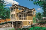 Arts & Crafts House Plan Front of Home - Daxton Sloping Lot Home 011D-0430 - Search House Plans and More