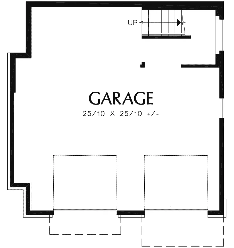 Waterfront Home Plan Garage 011D-0430