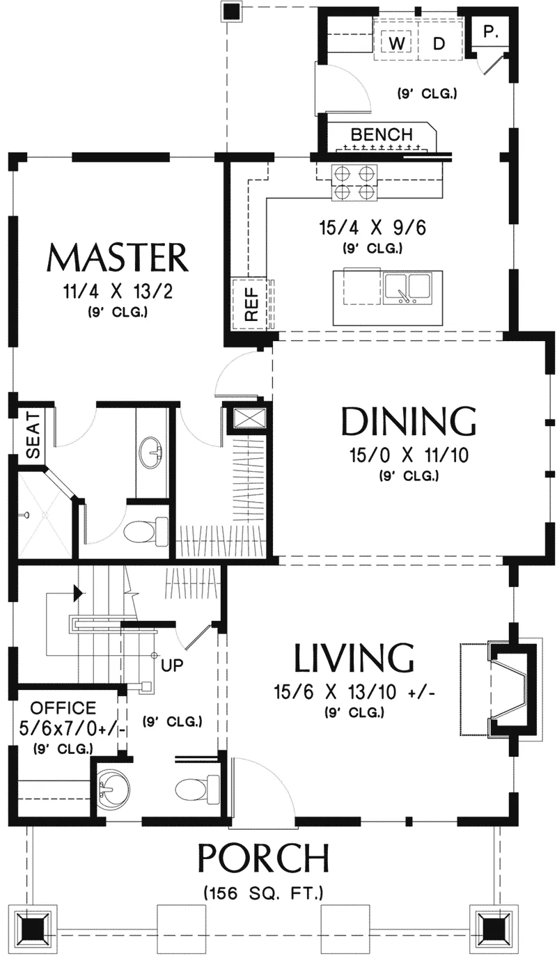 Rustic Home Plan First Floor 011D-0489