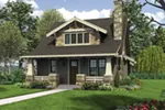 English Cottage House Plan Front of Home - Bandon Falls Bungalow Home 011D-0489 - Search House Plans and More
