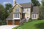 Traditional House Plan Front Photo 01 - Rhodes Point Sloping Lot Home 011D-0519 - Shop House Plans and More