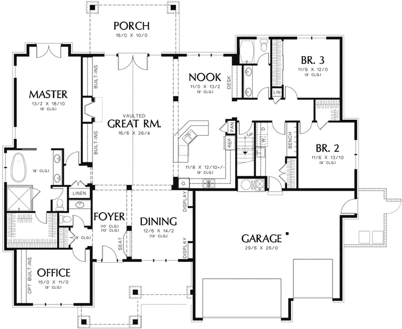 Luxury Home Plan First Floor 011D-0526