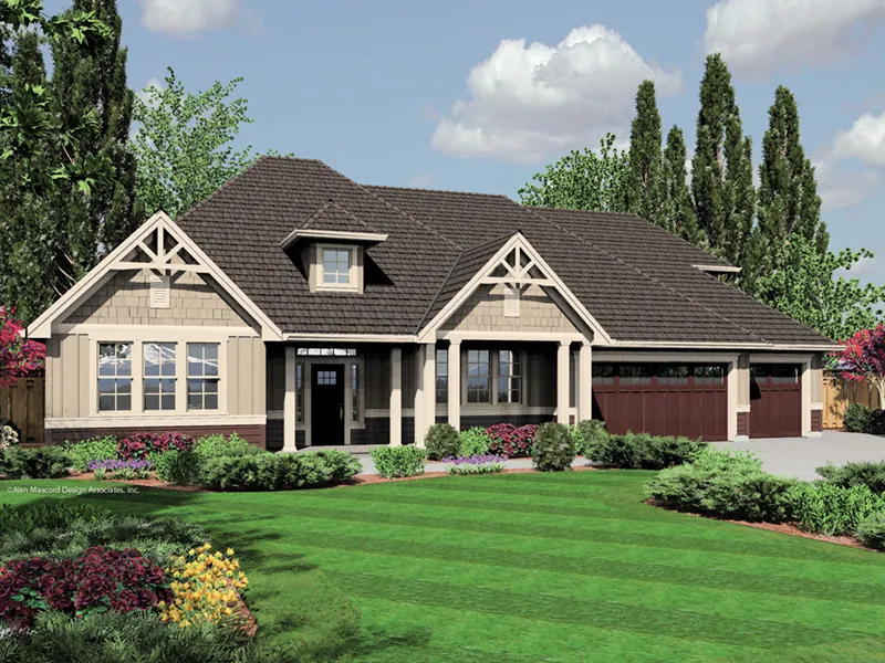 Southern House Plan Front Image - Mason Hollow Craftsman Home 011D-0528 - Shop House Plans and More