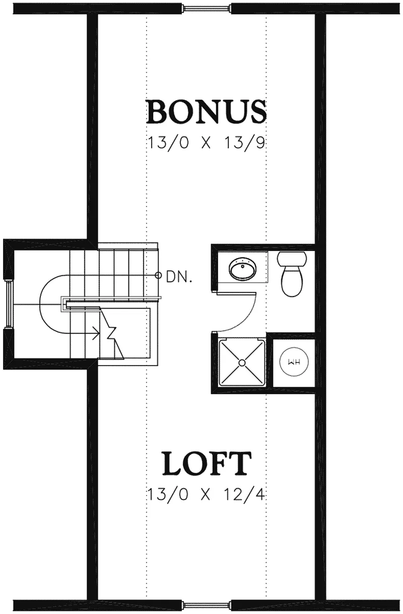 Craftsman House Plan Third Floor - Lucy Hill Narrow Lot Home 011D-0542 - Shop House Plans and More