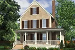 Craftsman House Plan Front Image - Lucy Hill Narrow Lot Home 011D-0542 - Shop House Plans and More
