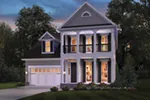 Georgian House Plan Front of Home - Elsworth Southern Home 011D-0564 - Search House Plans and More