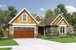 Ranch House Plan Front of Home - Kerston Craftsman Ranch Home 011D-0573 - Search House Plans and More