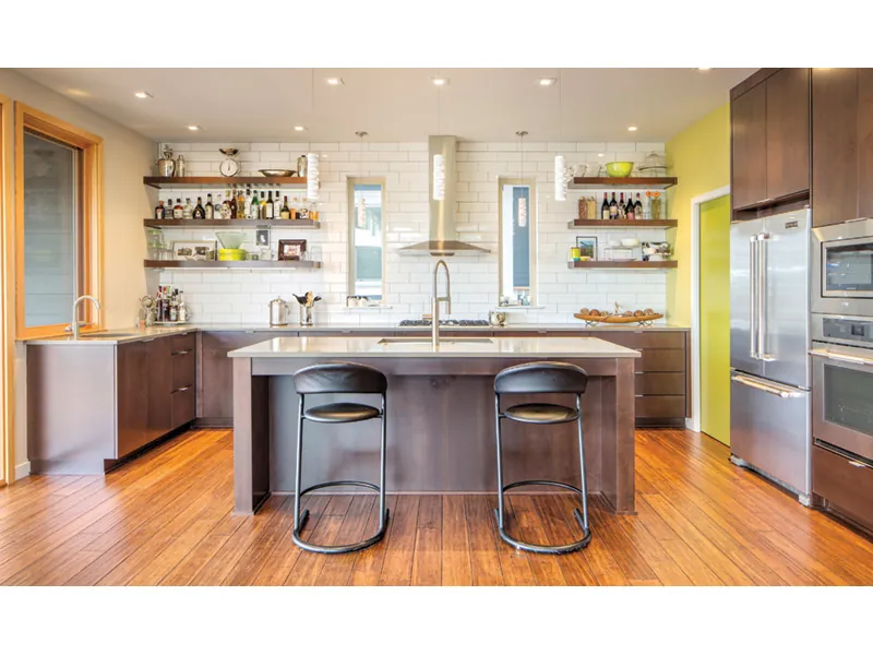 Waterfront House Plan Kitchen Photo 01 - DuPont Modern Home 011D-0586 - Search House Plans and More