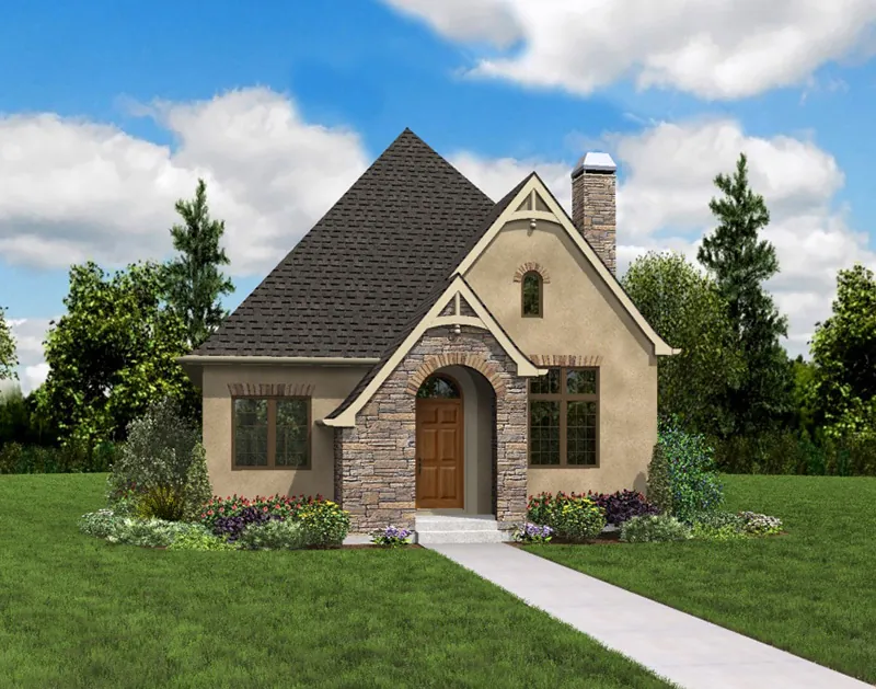 Ranch House Plan Front Photo 06 - Boyle European Cottage Home 011D-0591 - Search House Plans and More