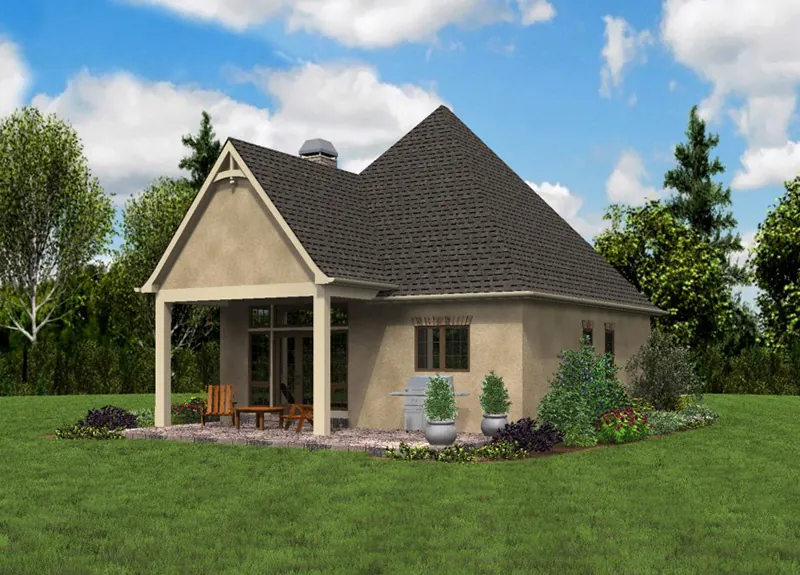 Ranch House Plan Rear Photo 02 - Boyle European Cottage Home 011D-0591 - Search House Plans and More