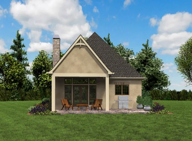 Ranch House Plan Rear Photo 05 - Boyle European Cottage Home 011D-0591 - Search House Plans and More