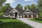 Country French House Plan Front of House 011D-0606